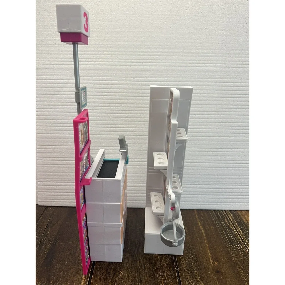 2018‎ Barbie GROCERY STORE w/CHECK-OUT, SHELVES & SCALE + CART & GROCERIES